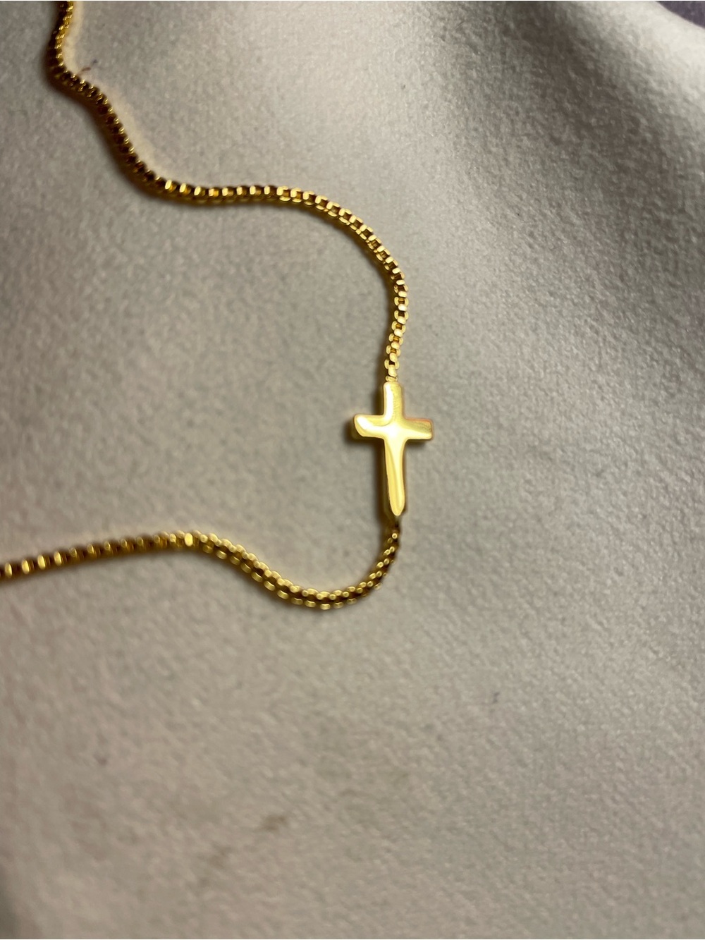 Gold Cross Bar Necklace - Minimal Women's Necklace